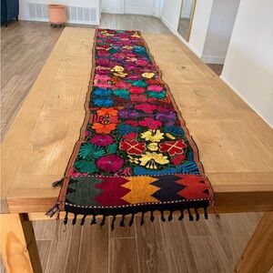 Floral Embroidered Table Runner - Multicolor